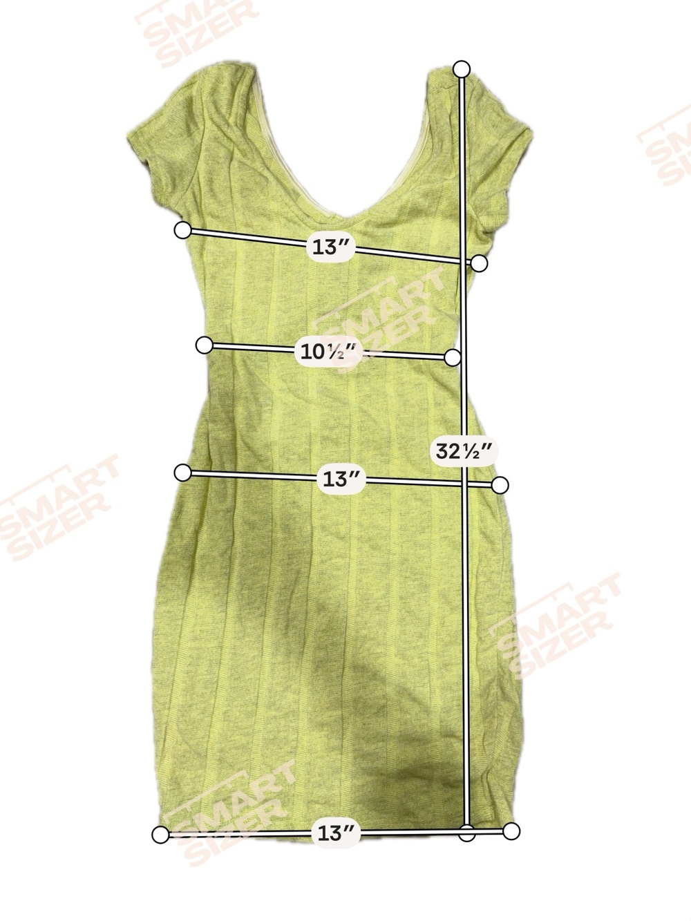 Yellow Scoop-Neck Ribbed Mini Dress - Picture 2 of 5